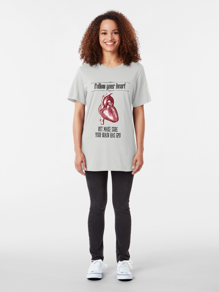 Alternate view of Follow Your Heart Slim Fit T-Shirt
