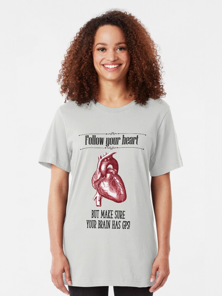 Alternate view of Follow Your Heart Slim Fit T-Shirt