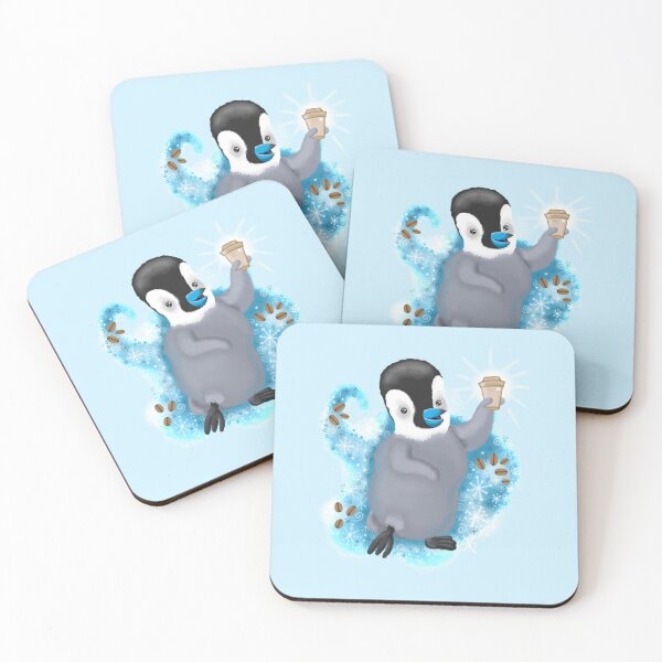 Item preview, Winter Penguin holding a coffee designed and sold by jasmineberry.