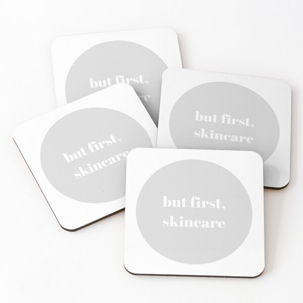 Item preview, But First, Skincare Pastel Gray White designed and sold by angelmalfoy.