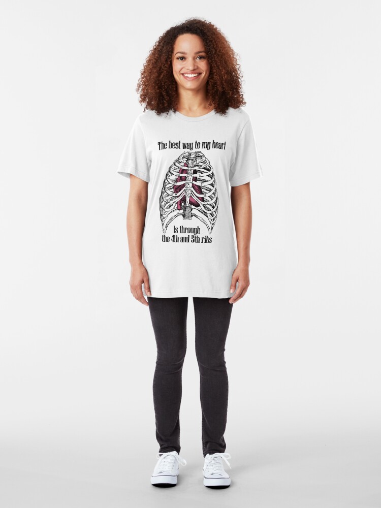 Alternate view of The Best Way to My Heart Slim Fit T-Shirt