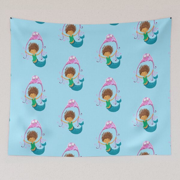 Item preview, Hanging on a jellyfish designed and sold by jasmineberry.