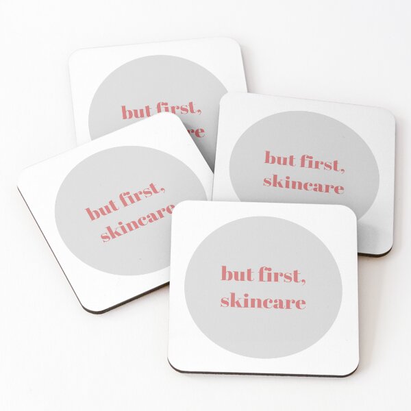 Item preview, But First, Skincare Pastel Gray Pink designed and sold by angelmalfoy.