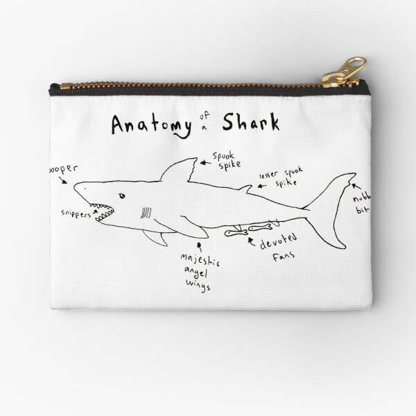 Anatomy of a Shark Zipper Pouch