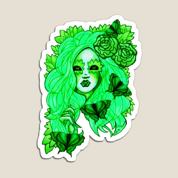 Shades Of Emerald Fantasy Fairy Portrait Magnet