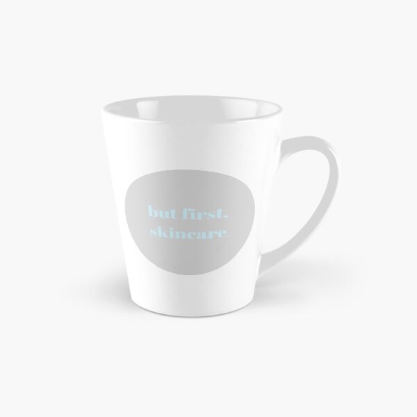 Item preview, But First, Skincare Pastel Gray Sky Blue designed and sold by angelmalfoy.