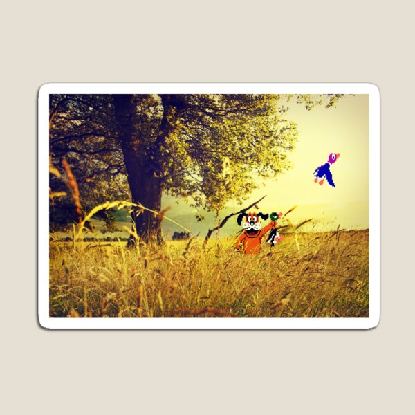 Nintendo Duck Hunt (no HUD) retro pixel art Magnet