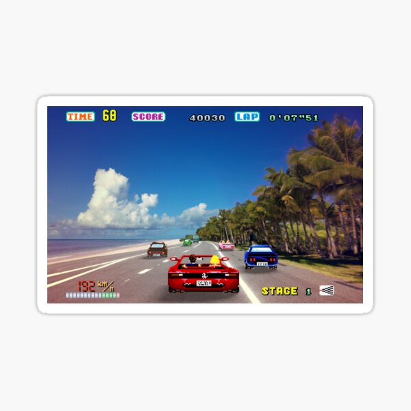 Outrun retro - Pixel art Sticker