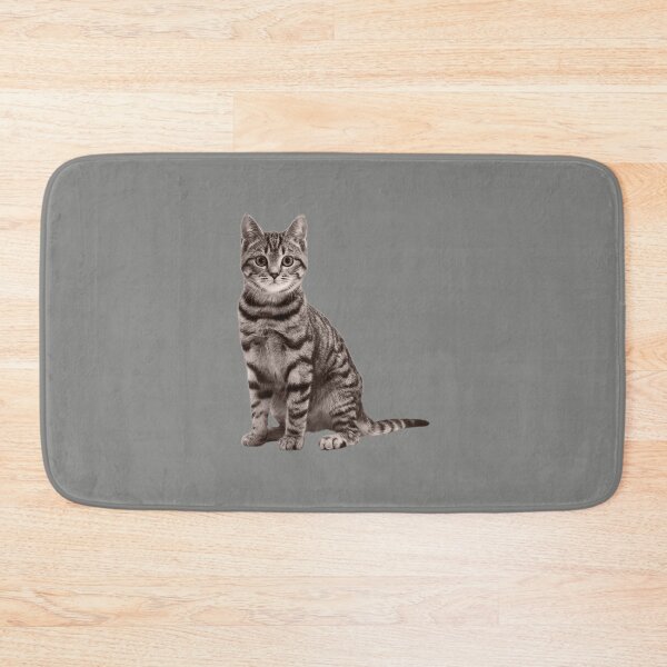 Item preview, GREY TABBY ON BATTLESHIP GREY designed and sold by PetsandBeyond.