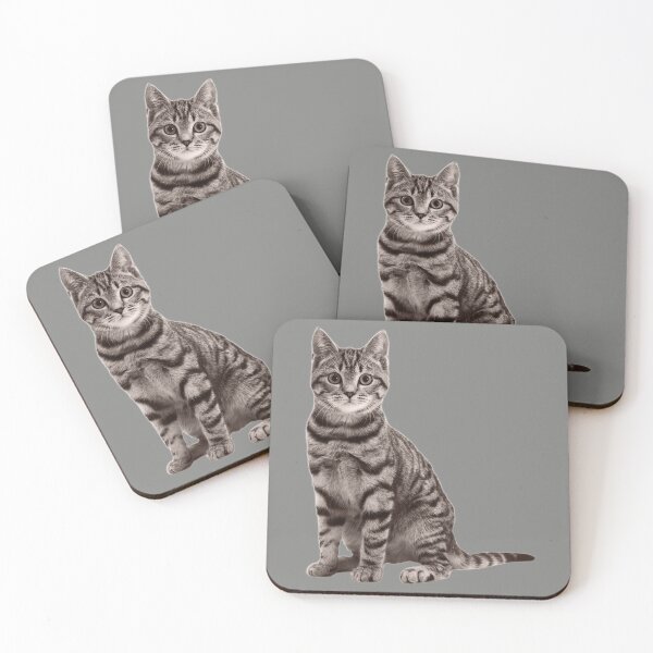 Item preview, GREY TABBY ON BATTLESHIP GREY designed and sold by PetsandBeyond.