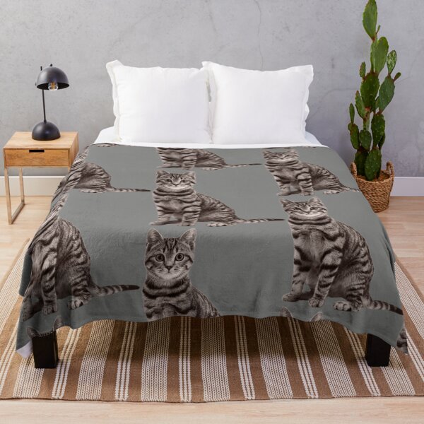 Item preview, GREY TABBY ON BATTLESHIP GREY designed and sold by PetsandBeyond.