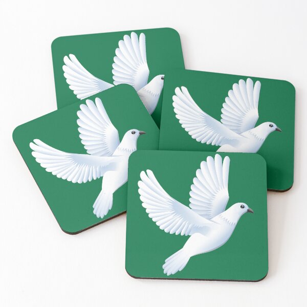 Item preview, DOVE IN FLIGHT ON CADMIUM GREEN designed and sold by PetsandBeyond.