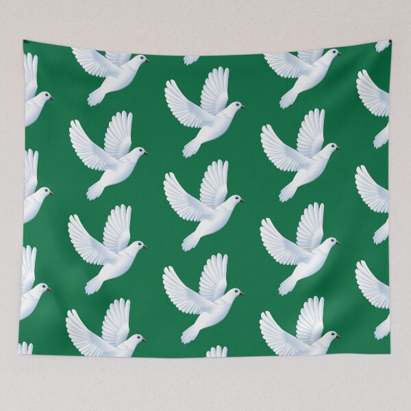 Item preview, DOVE IN FLIGHT ON CADMIUM GREEN designed and sold by PetsandBeyond.