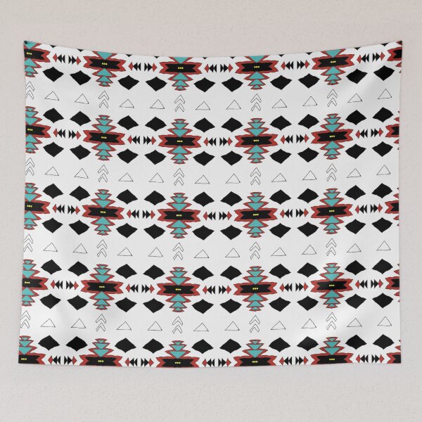 Item preview,  Native American Navajo Rug Pattern Maroon and Teal designed and sold by sarahpainter.