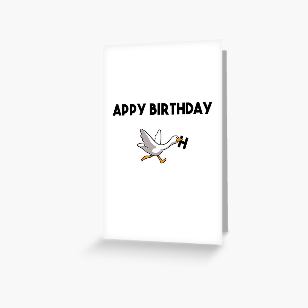 "Happy Birthday Goose" Greeting Card for Sale by LimeAndCoconuts