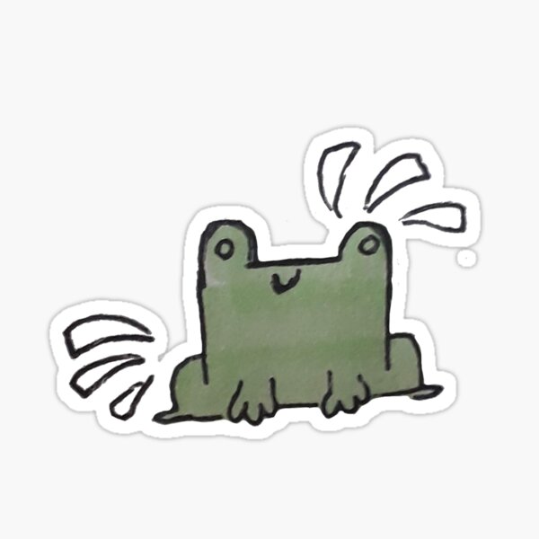 "Good luck frog" Sticker by cubonespencil Redbubble