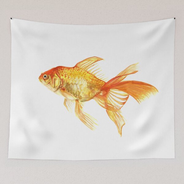 Item preview, Golden One - Goldfish Painting designed and sold by hellocando.