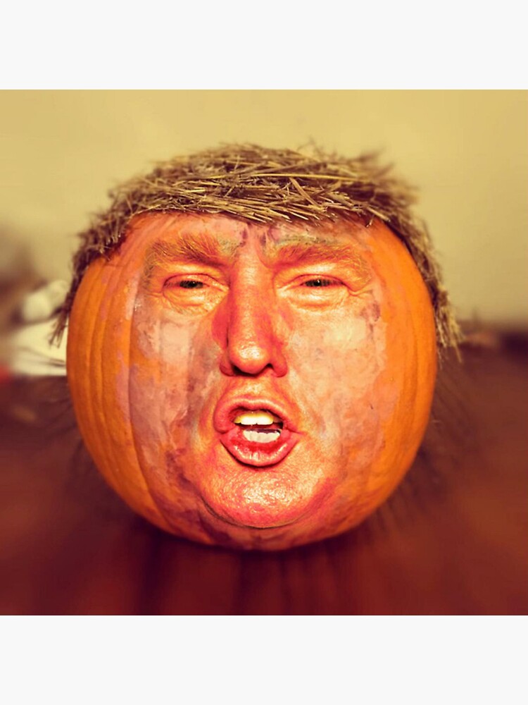&quot;Donald Trump Pumpkin &quot; Sticker by sssb | Redbubble