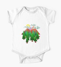 Abstract Landscape One Piece - Short Sleeve