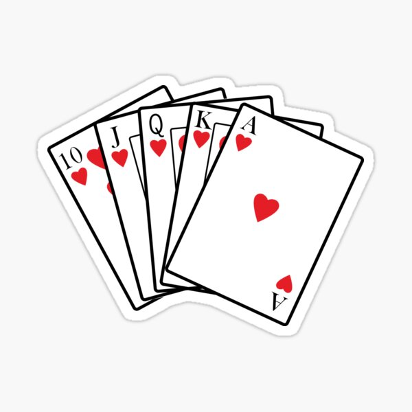 Royal Flush Stickers | Redbubble