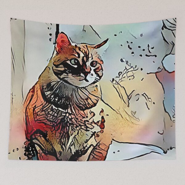 Item preview, Inked Watercolor Kitty  designed and sold by Alyxandre.
