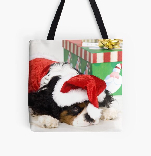 Cavalier King Charles Spaniel Christmas All Over Print Tote Bag