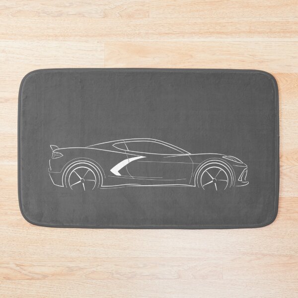 Item preview, 2020 Chevy Corvette Stingray C8 - profile stencil, white designed and sold by mal-photography.