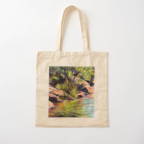 Jellybean Pool, Blue Mountains Cotton Tote Bag