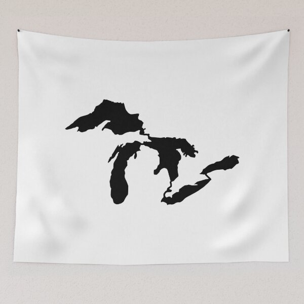 Item preview, Great Lakes Michigan Outline - Black  designed and sold by TaoJones42.