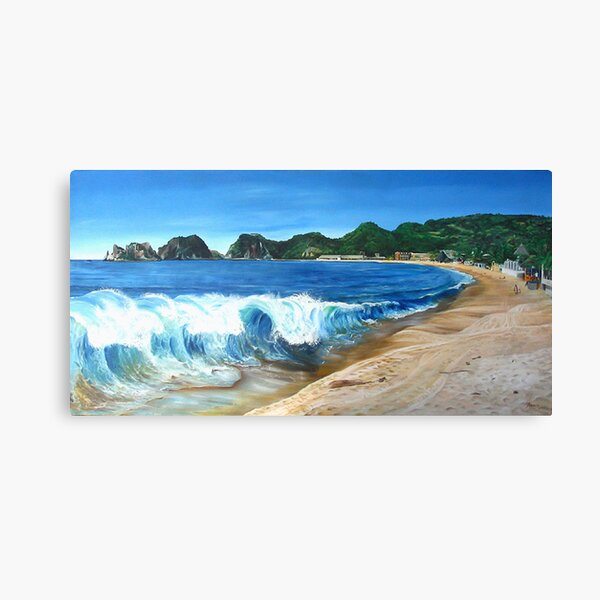 "Playa Melaque" - oil painting of a Mexican beach Canvas Print