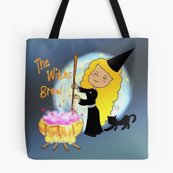 Item preview, The Witch's brew pumpkin cauldron and black cat designed and sold by khadijlloyd.