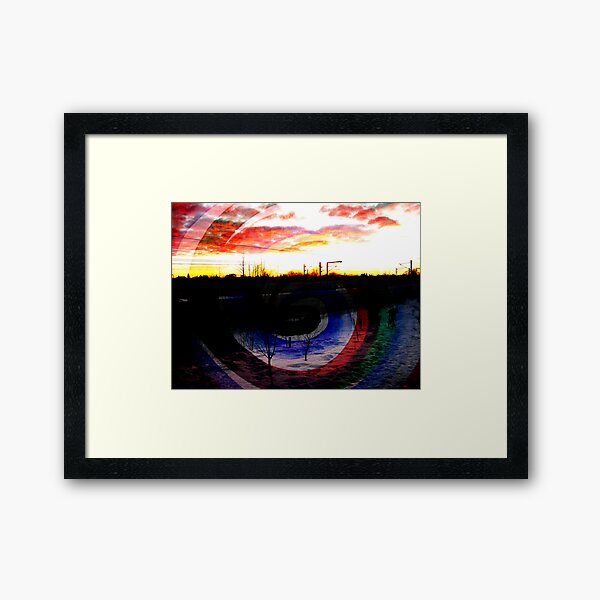 Spiral Sunset Framed Art Print