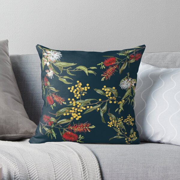 Australian flowers Throw Pillow