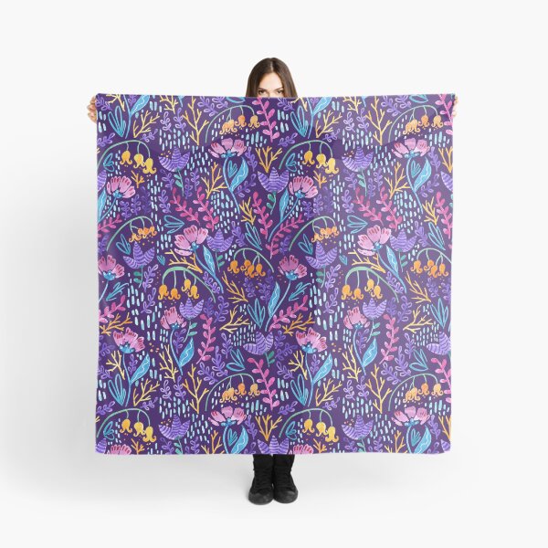 Item preview, Wonderland Flower Pattern - Dark Purple designed and sold by Kit Cronk.