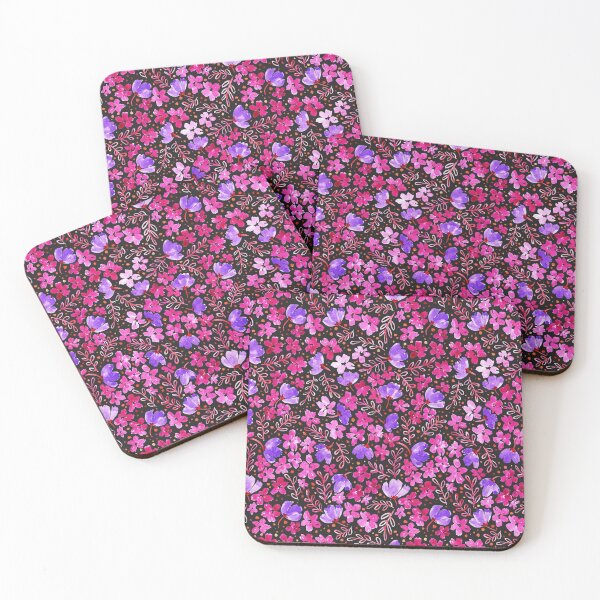Item preview, Love Blossoms - Floral Pattern Grey Background designed and sold by Kit Cronk.