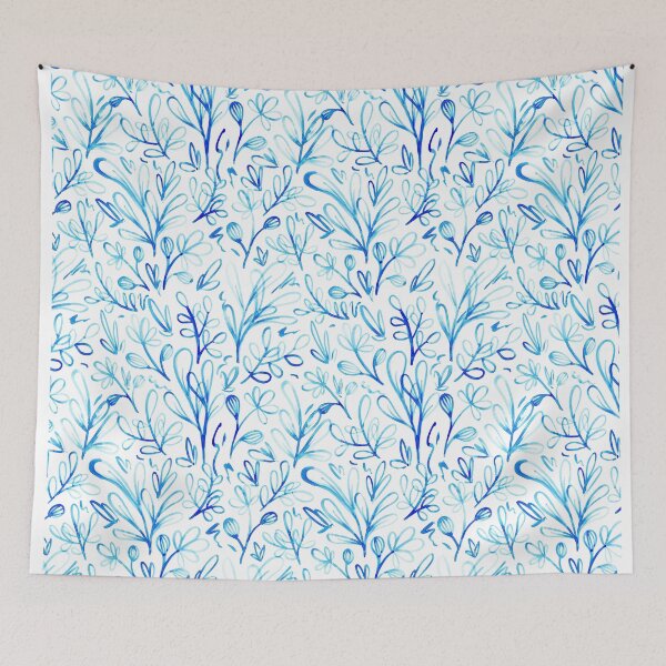 Item preview, Blue Porcelain Flower Pattern designed and sold by Kit Cronk.