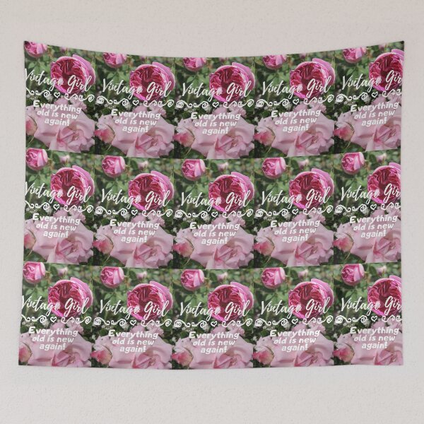 Item preview, Vintage Girl, Everything Old is New Again! Pink Roses designed and sold by Sarah  Rajkotwala.