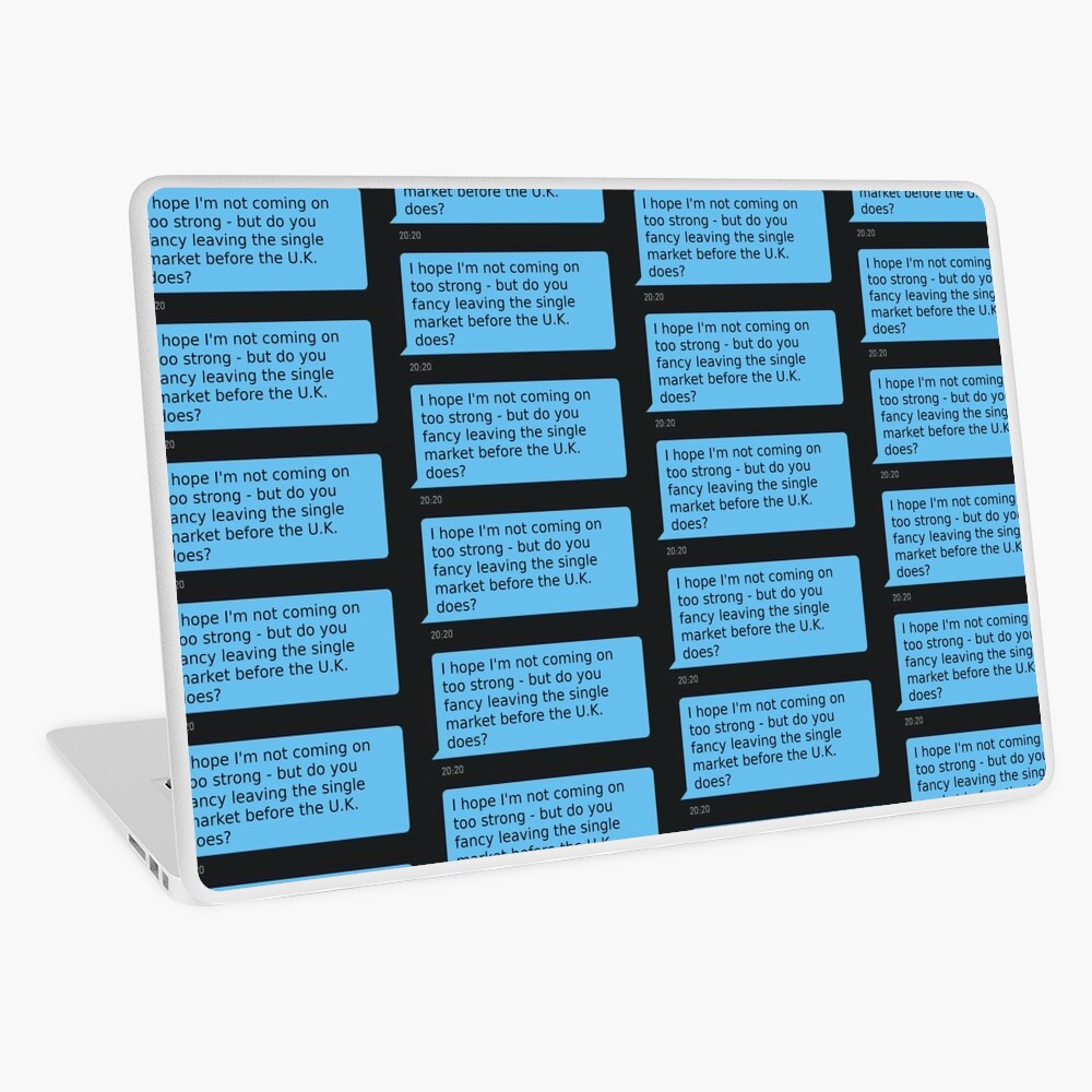 Grindr Brexit Chat Up Line Laptop Skin By Falcodore Redbubble