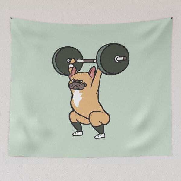 Item preview, El arranque de levantamiento de pesas Bulldog Francés designed and sold by Huebucket.