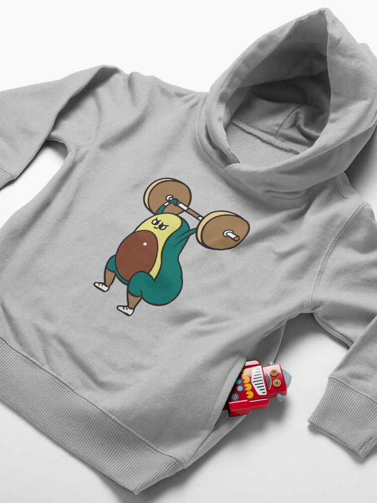 Alternate view of The snatch weightlifting Avocado Toddler Pullover Hoodie