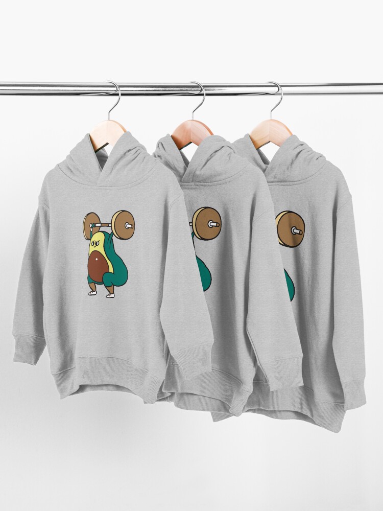 Alternate view of The snatch weightlifting Avocado Toddler Pullover Hoodie