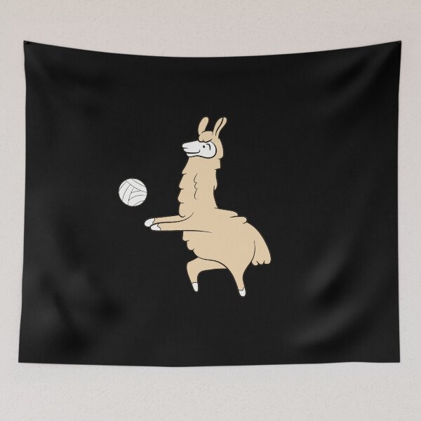 Item preview, Volleyball - Lama plays volleyball designed and sold by Mohja-Design.