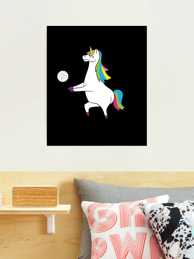 版画 Unicorn Volleyball print Unicorn Volleyball print Volleyball Unicorn Art Board Print