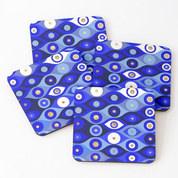 Item preview, Greek Mati Mataki - Matiasma Evil Eye blues designed and sold by k9printart.