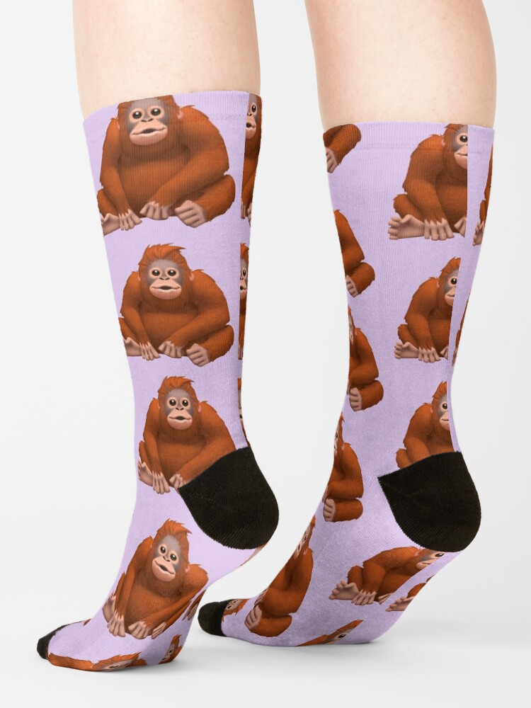 Alternate view of Orangutan Emoji Socks