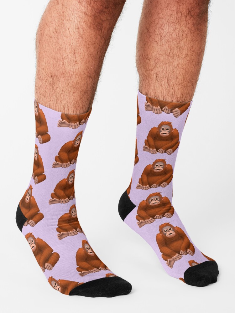 Alternate view of Orangutan Emoji Socks