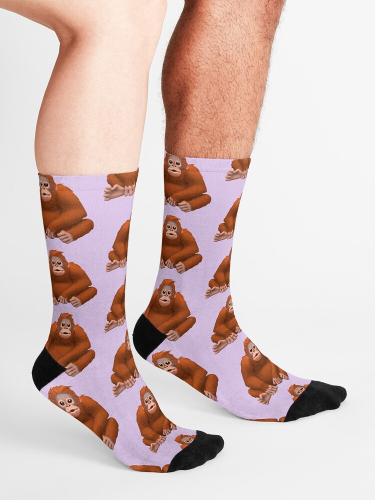 Alternate view of Orangutan Emoji Socks