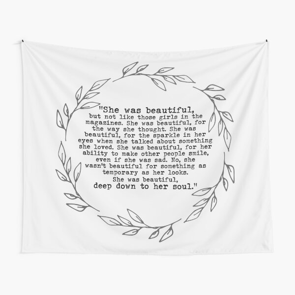 "She was beautiful" quote from F. Scott Fitzgerald Tapestry