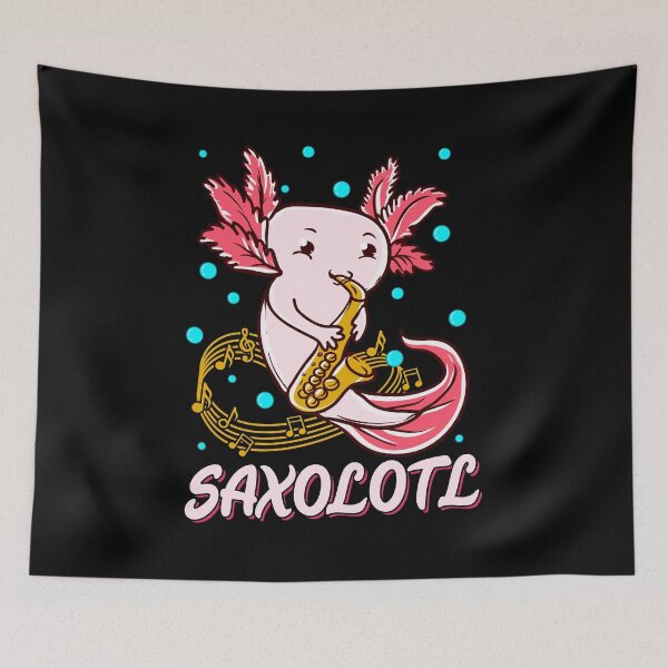 Item preview, Saxolotl Sax Playing Axolotl Pun Walking Fish designed and sold by perfectpresents.