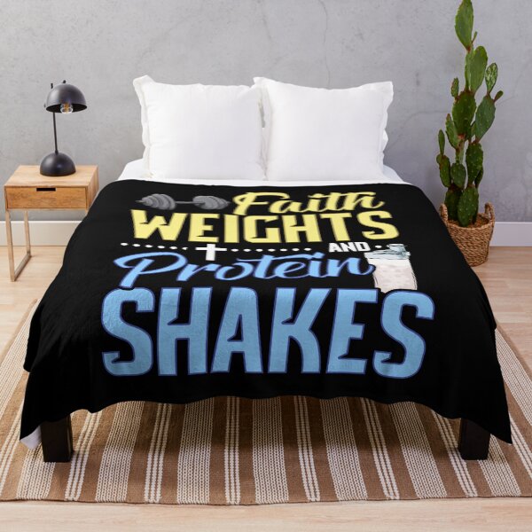 Item preview, Funny Faith Weights And Protein Shakes Gym Workout designed and sold by perfectpresents.
